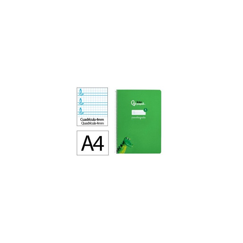 CUADERNO ESPIRAL A4 80H 75GR 4MM CON PAUTA TAPA BL