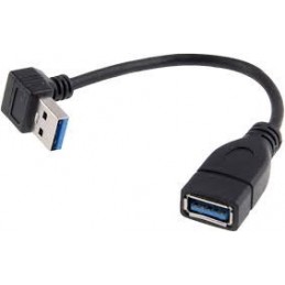 PROLONGADOR DE CABLE USB 3.0 A 20CM Y ACODADO