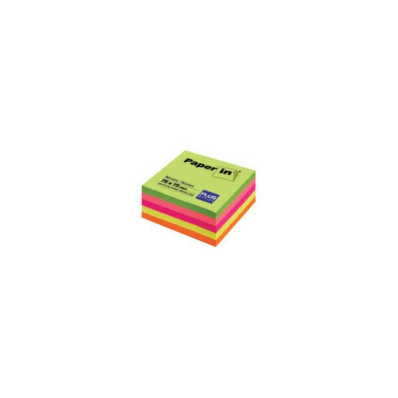 NOTAS ADHESIVAS PAP-IN 76x76 NEON 4C