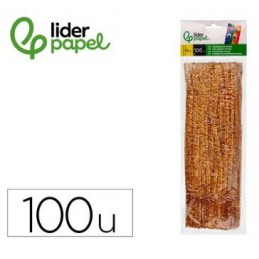 LIMPIAPIPAS CHENILLA 30CM COLOR ORO BOLSA 100UDS