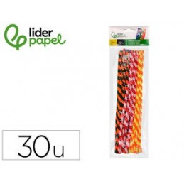LIMPIAPIPAS DE CHENILLA 30CM DOS COLORES BOLSA 30U