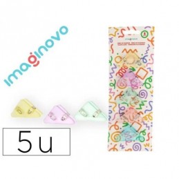 PINZA PLASTICO IMAGINOVO 45x40x30mm 5UDS CO PASTEL