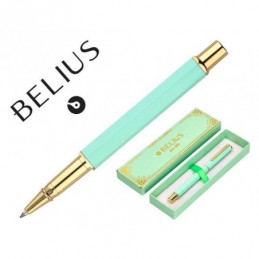 BOLIGRAFO BELIUS MACARON BLISS VERDE HEXAGONAL AZU