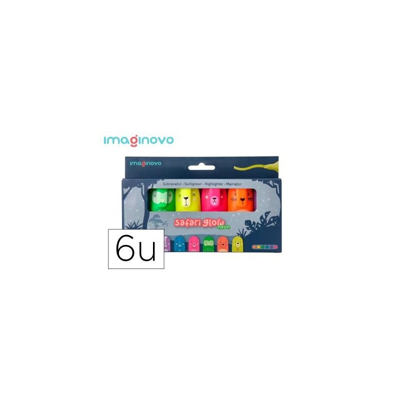 ROTULADOR FLUORESCENTE SAFARI GLOW NEON 6UDS