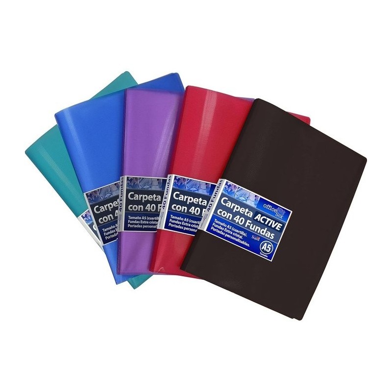 CARPETA 40 FUNDAS A5 SURTIDO SUPRA