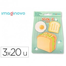 BLOC NOTAS ADHESIVAS FOODIES SANDWICH 20H