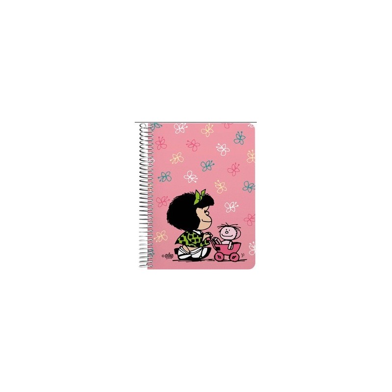 CUADERNO PP A5 80H 90G CUADRO 4MM MAFALDA 25 BABY