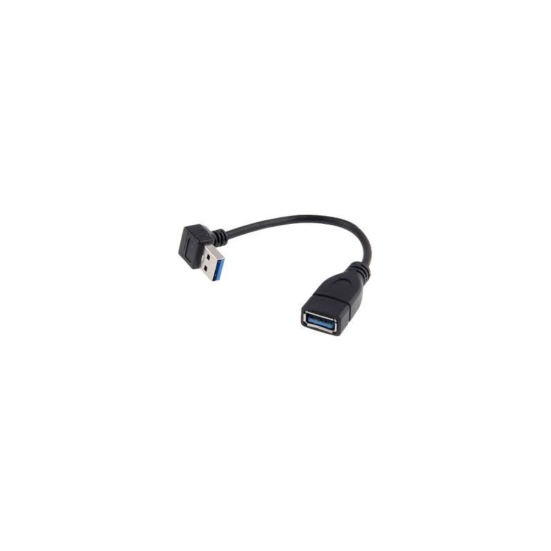 PROLONGADOR DE CABLE USB 3.0 A 20CM Y ACODADO