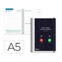 AGENDA ESCOLAR LIDERPAPEL 26 27 DIA P A5 NEGRA