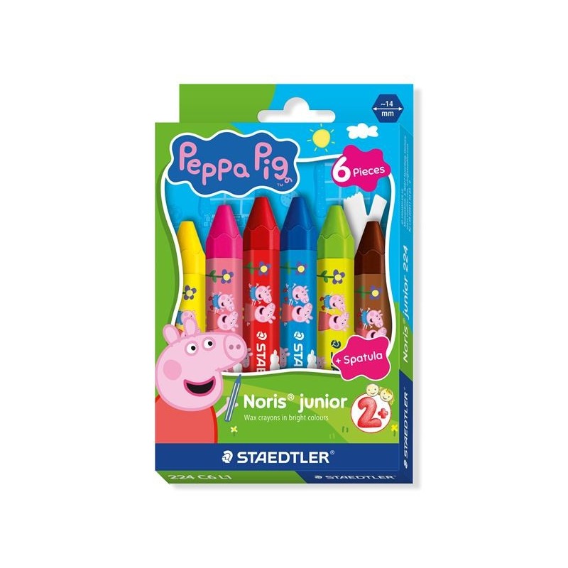 CAJA CERAS NJ PEPPA PIG 6 PIEZAS STAEDTLER