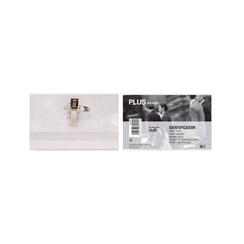 IDENTIFICADOR PLUS OFFICE PP 54x89 CON PINZA