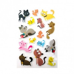 PEGATINAS 3D GATITOS