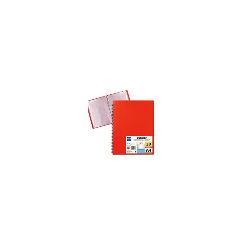 CARPETA FUNDA A4 ESP. MK ROJA 30 FUNDAS 90 MICRAS