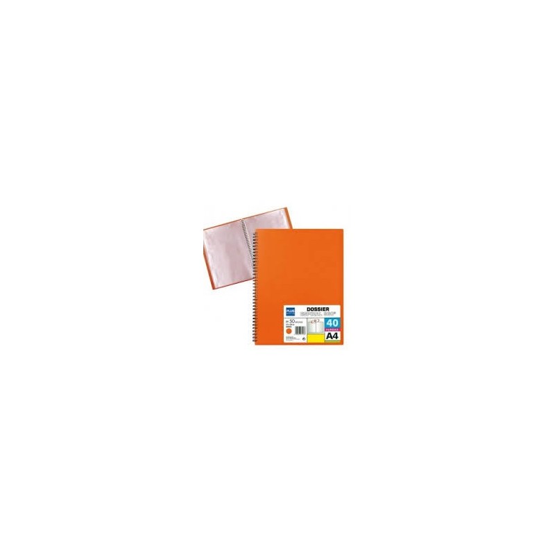CARPETA FUNDA A4 ESP. MK NARANJA 40 FUNDAS 90 MICR