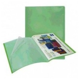 CARPETA FUNDA A4 10 TRANS. VERDE PLUS OFFICE