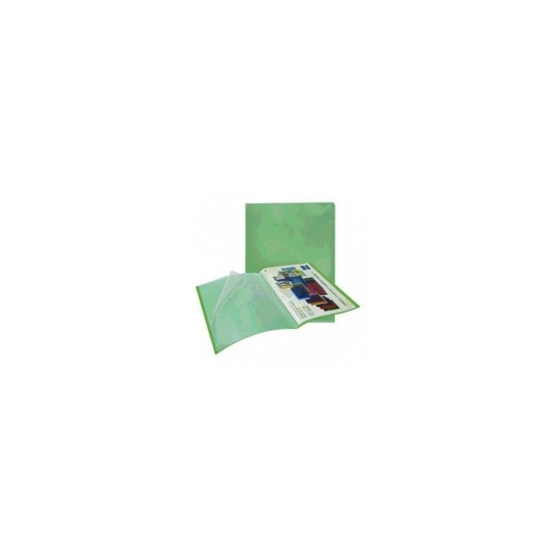 CARPETA FUNDA A4 10 TRANS. VERDE PLUS OFFICE