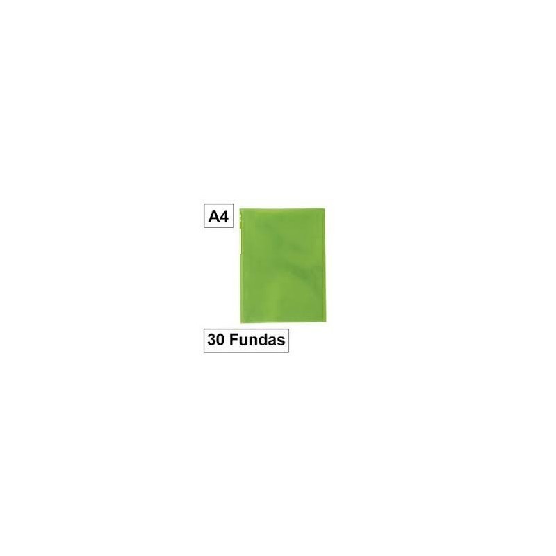 CARPETA FUNDA A4 30 TRANS. VERDE PLUS OFFICE