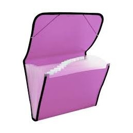 CARPETA CLASIFI. PP A4 12N FUCSIA