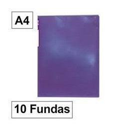 CARPETA FUNDA A4 10 TRANS. VIOLETA PLUS OFFICE