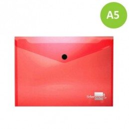 SOBRE POLIPRO A-5 BROCHE ROJO