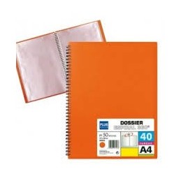 CARPETA FUNDA A4 ESP. MK NARANJA 40 FUNDAS 90 MICR