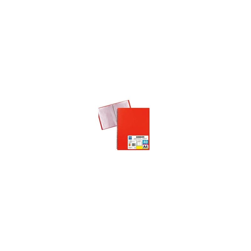 CARPETA FUNDA A4 ESP. MK ROJO 40 FUNDAS 90 MICRAS