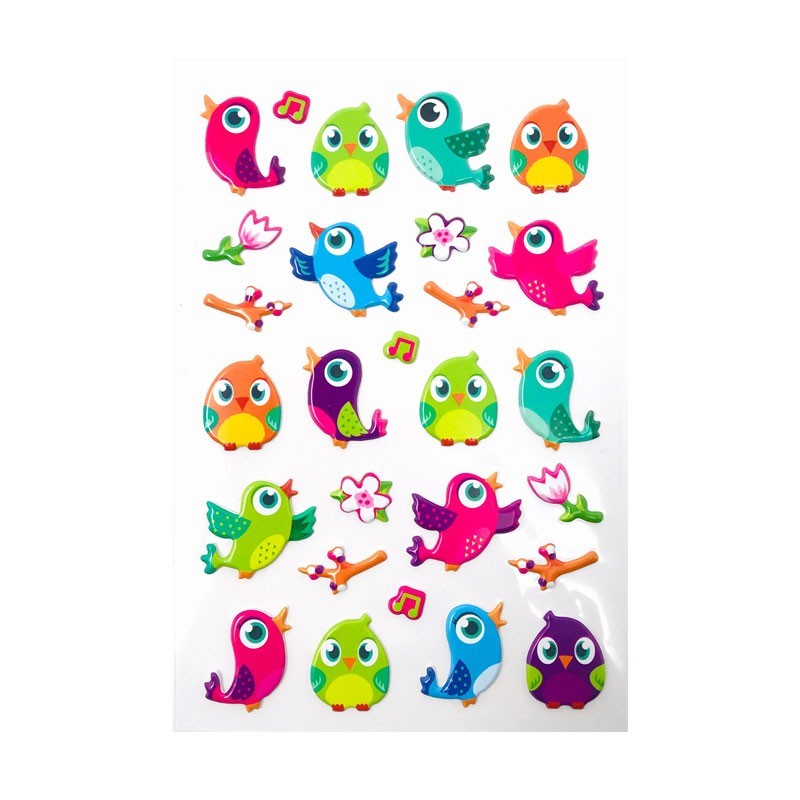 PEGATINAS 3D PAJAROS