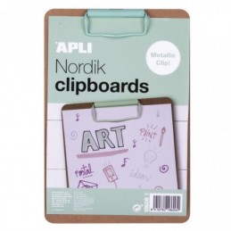 CLIPBOARD MADERA A5 CLIP VERDE NORDIK