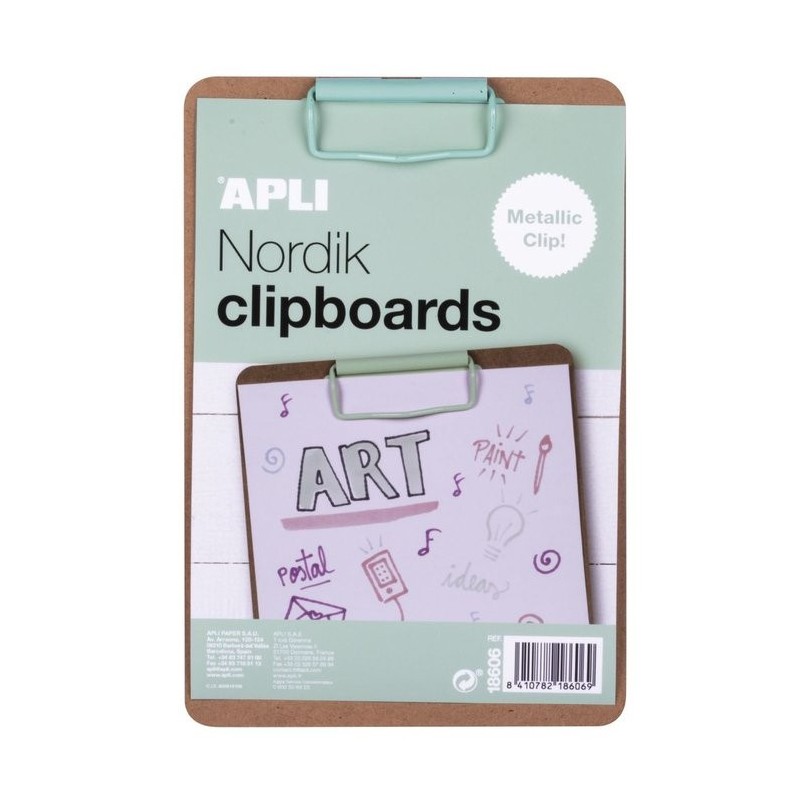 CLIPBOARD MADERA A5 CLIP VERDE NORDIK
