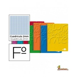 BLOC ESPIRAL LIDERPAPEL 80H 75G MILIMETRADO 2mm