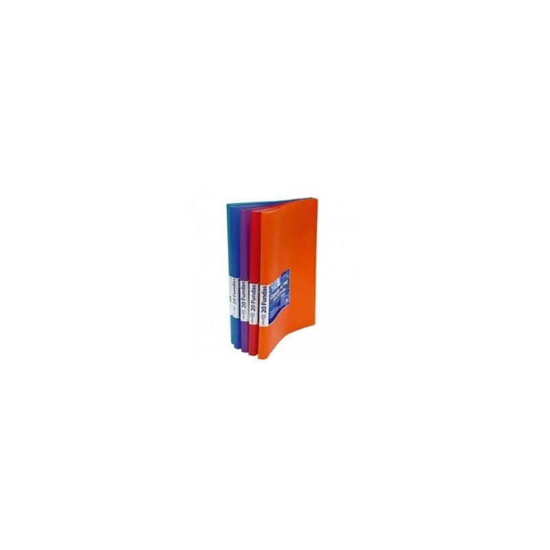 CARPETA DE 20 FUNDAS A4 SURTIDO SUPRA