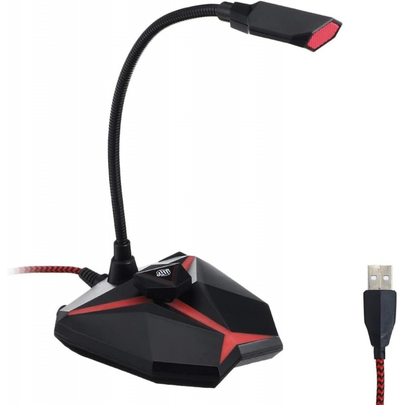 MICROFONO USB PLUG & PLAY CON CONTROL DE VOLUMEN