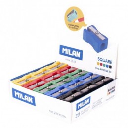 SACAPUNTAS DE PLASTICO CUADRADOS MILAN