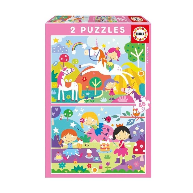 PUZZLE 2x48 PIEZAS MUNDO DE FANTASIA