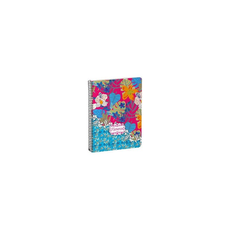 LIBRETA A5 80H CUADRICULA FLAMENCO