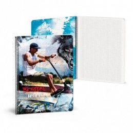 LIBRETA A4 80H CUADRICULA ANILLAS