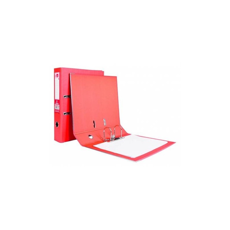 ARCHIVADOR PALANCA LIDERPAPEL FOLIO LOMO 75MM ROJO