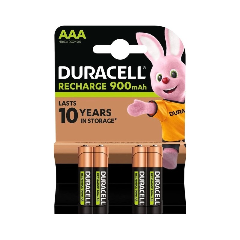 PACK DE 4 PILAS AAA DURACELL HR03-P 1.2V RECARGABL