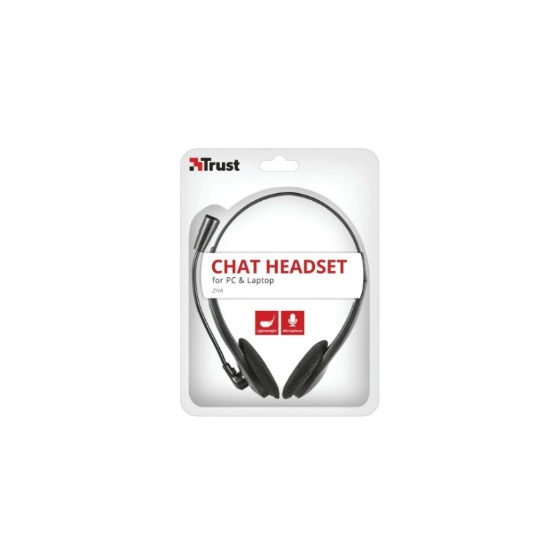 MICROFONO AURICULAR TRUST ZIVA JACK 3.5 CON ADAPTA