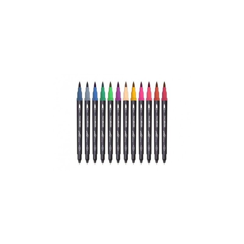ROTULADORES ROY FINE BRUSH 2 PUNTAS C12