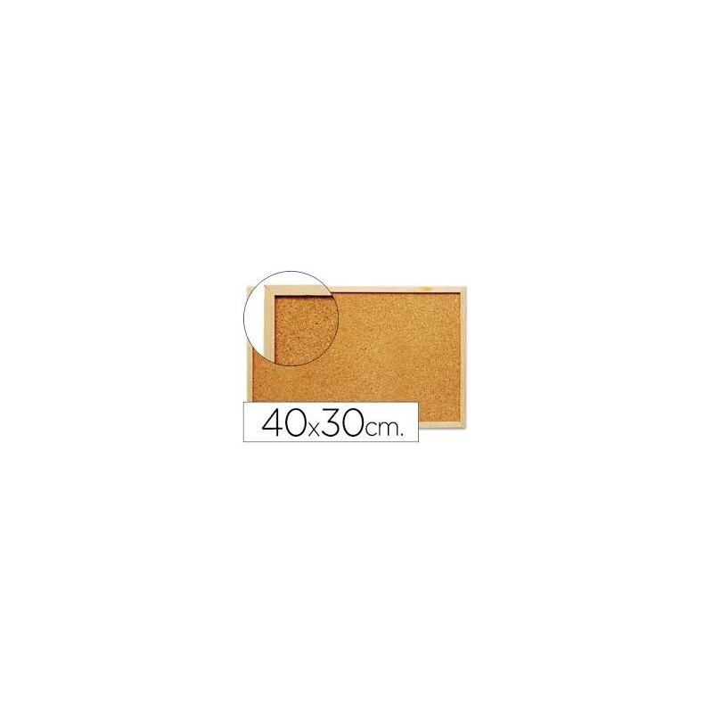 PIZARRA CORCHO Q-CONNECT 40x30cm MARCO DE MADERA