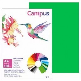CARTULINA A4 P100 VERDE CLARO 180GR/M2
