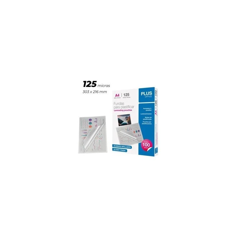 FUNDA PLASTIFICAR PLUS A4 303x216 125M 100UDS