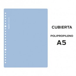 CUBIERTAS HYBRID A5 POLIPROPILENO AZUL PASTEL