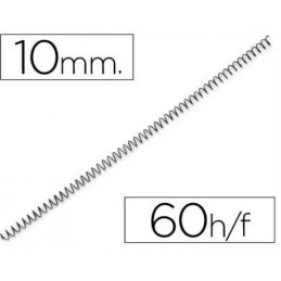 ESPIRAL METALICA 5.1 10MM NEGRO C/100 (60 HOJAS)