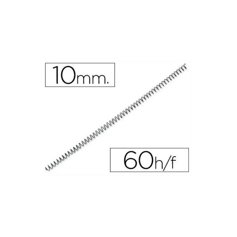 ESPIRAL METALICA 5.1 10MM NEGRO C/100 (60 HOJAS)