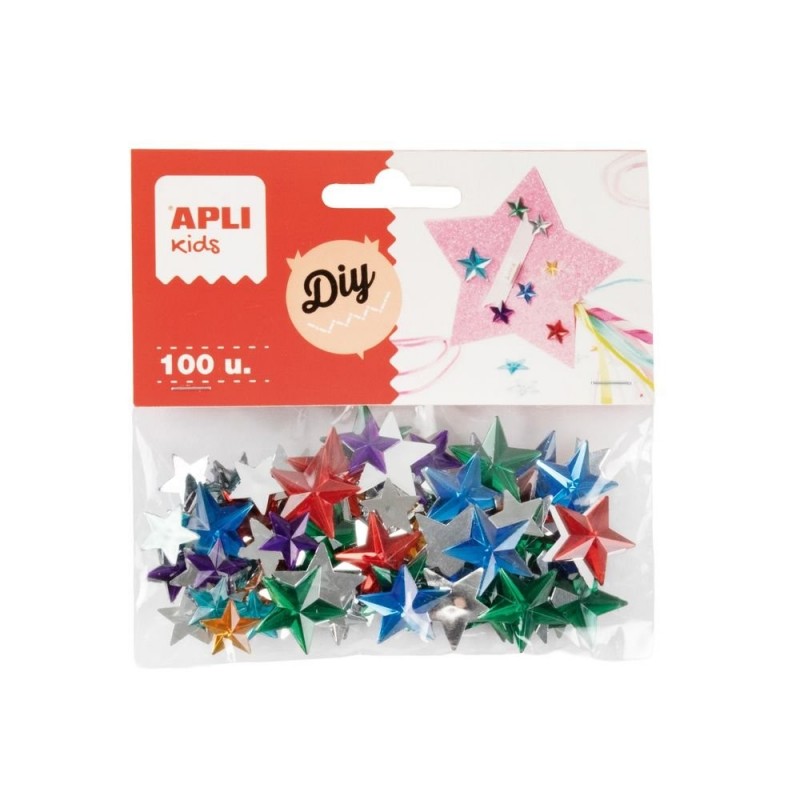 BLISTER DIAMANTES ESTRELLAS ADHESIVAS 100 UDS