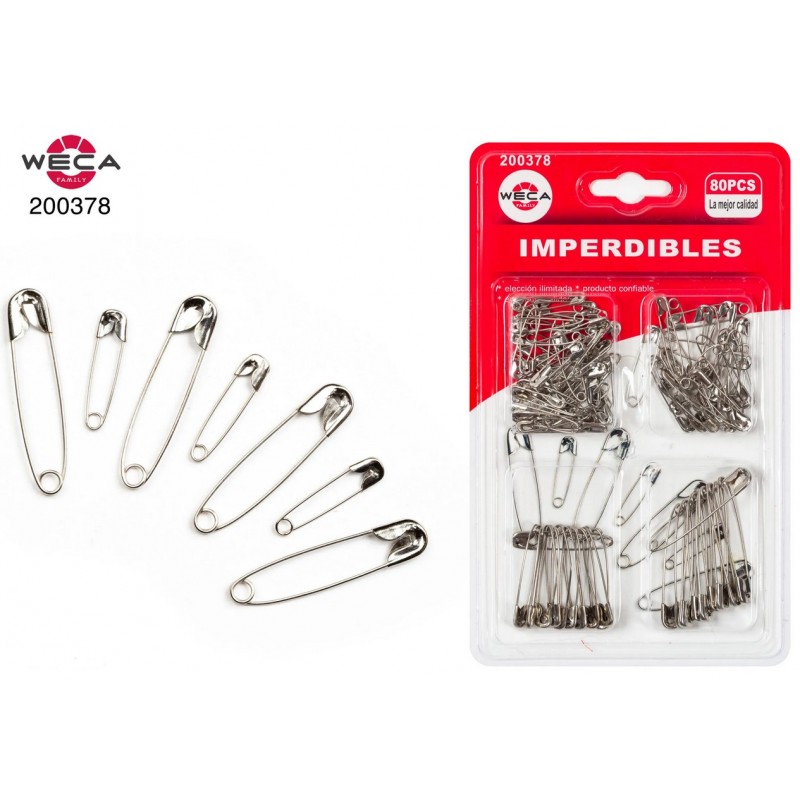 IMPERDIBLES BLISTER 4 TAMAÑOS 100 UDS