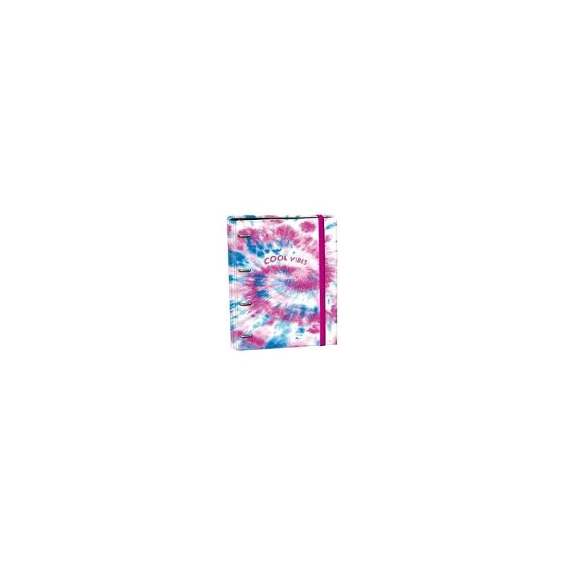 CARPETA 4 ANILLAS SENFORT TIE DYE ROSA