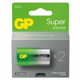 GP PACK DE 2 PILAS SUPER ALCALINAS LR20 D
